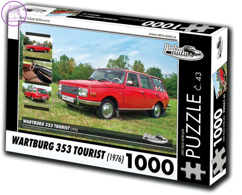 RETRO-AUTA Puzzle č. 43 Wartburg 353 Tourist (1976) 1000 dílků