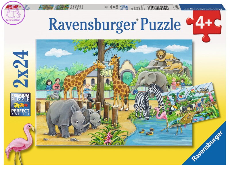 RAVENSBURGER Puzzle Vítejte v Zoo 2x24 dílků