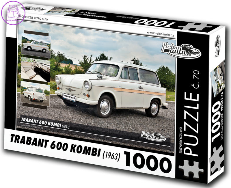 RETRO-AUTA Puzzle č. 70 Trabant 600 KOMBI (1963) 1000 dílků