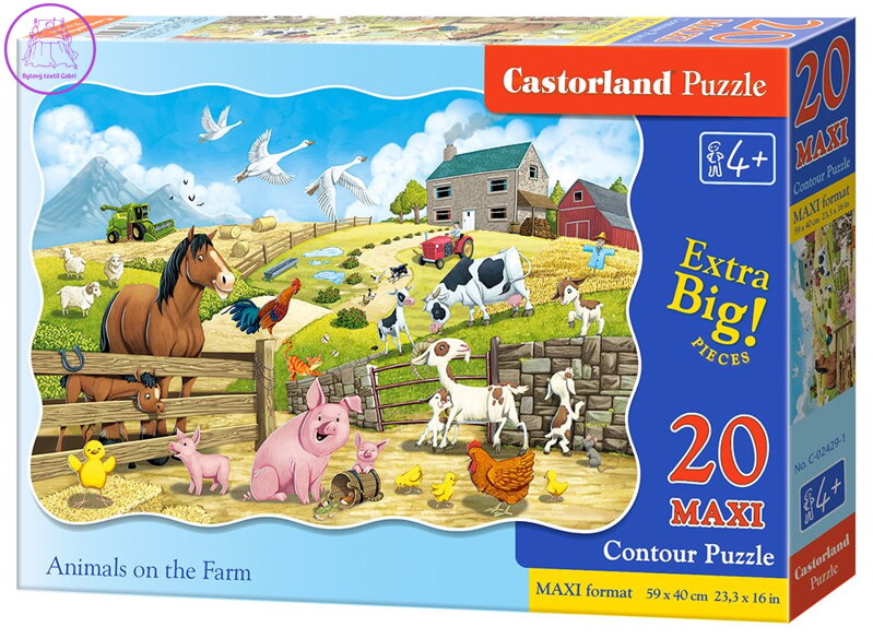 CASTORLAND Puzzle Zvířátka na farmě MAXI 20 dílků