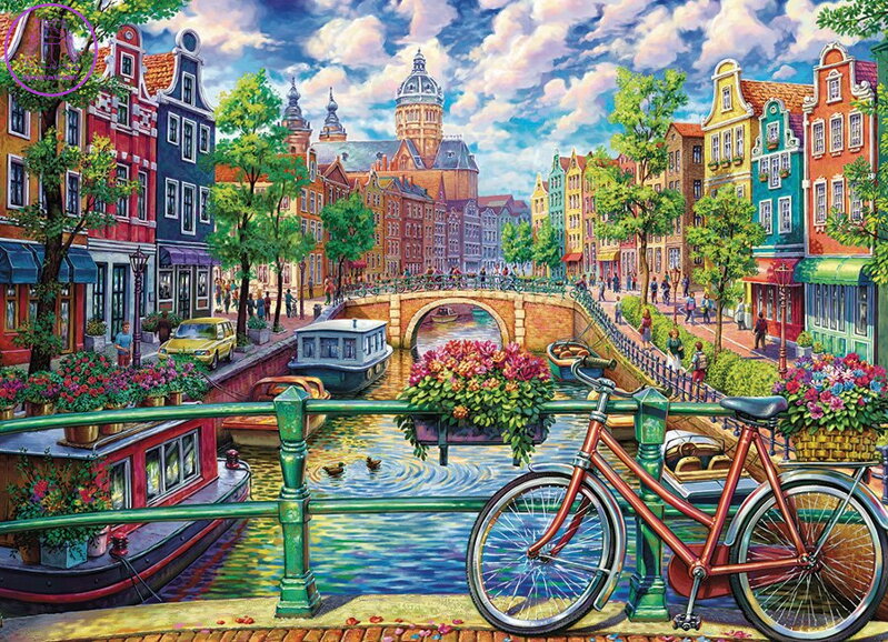 COBBLE HILL Puzzle Amsterdamský kanál 1000 dílků