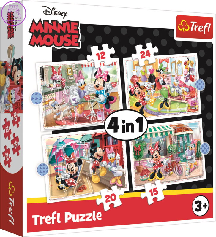 TREFL Puzzle Minnie s přáteli 4v1 (12,15,20,24 dílků)