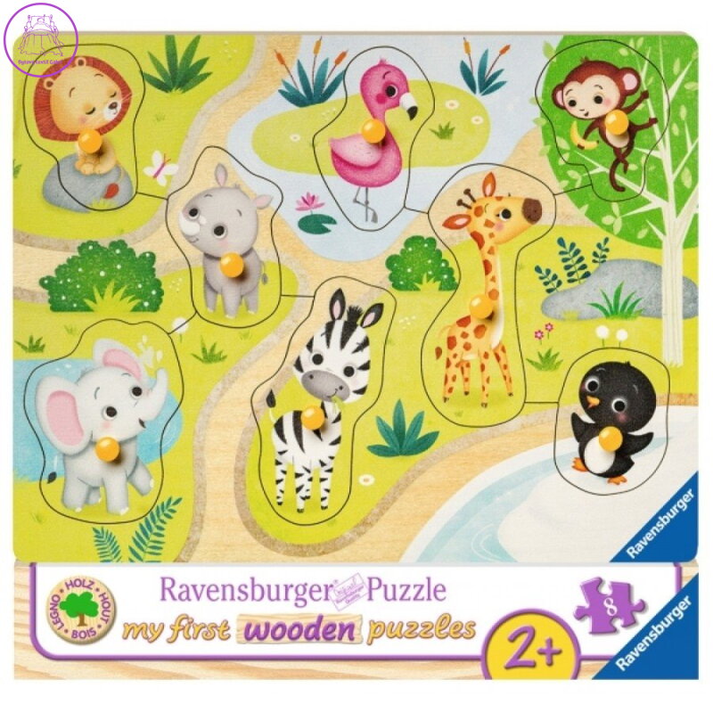 RAVENSBURGER Dřevěná vkládačka Zvířátka v ZOO