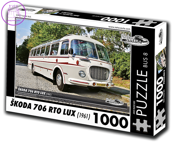 RETRO-AUTA Puzzle BUS č. 8 Škoda 706 RTO LUX (1961) 1000 dílků