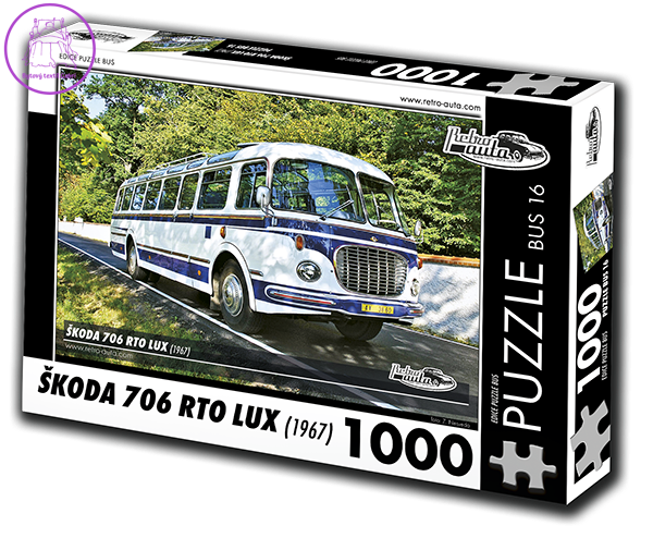 RETRO-AUTA Puzzle BUS č.16 Škoda 706 RTO LUX (1967) 1000 dílků