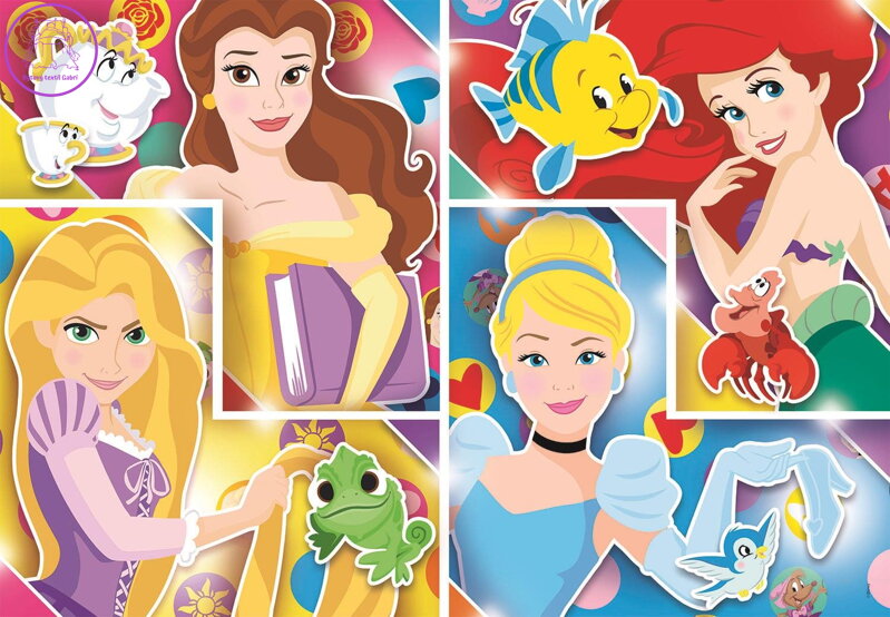 CLEMENTONI Puzzle Disney princezny: S kamarády 104 dílků