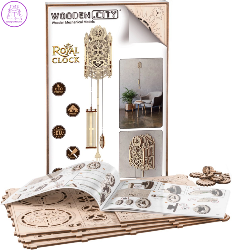 WOODEN CITY 3D puzzle Královské hodiny 126 dílů