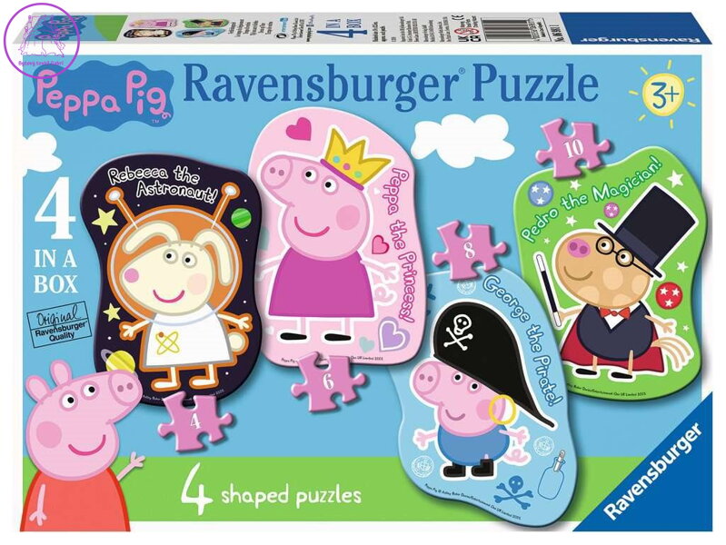 RAVENSBURGER Puzzle Prasátko Peppa 4v1 (4,6,8,10 dílků)