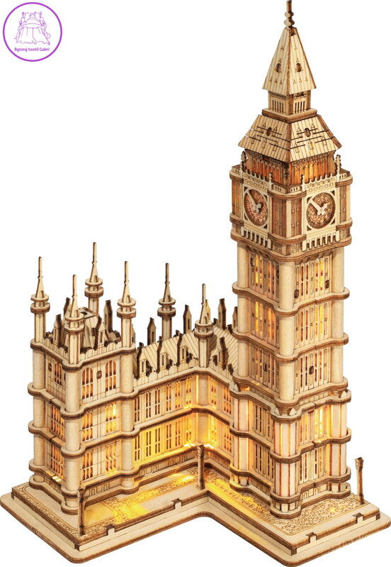 ROBOTIME Rolife Svítící 3D dřevěné puzzle Big Ben 220 dílků