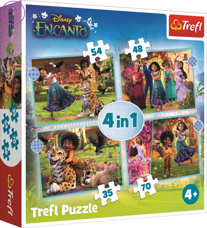 TREFL Puzzle Encanto 4v1 (35,48,54,70 dílků)