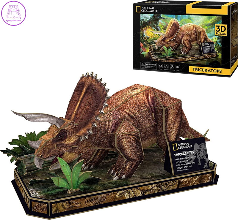 CUBICFUN 3D puzzle National Geographic: Triceratops 44 dílků