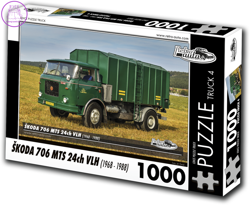 RETRO-AUTA Puzzle TRUCK č.4 Škoda 706 MTS 24ch VLH (1968-1988) 1000 dílků