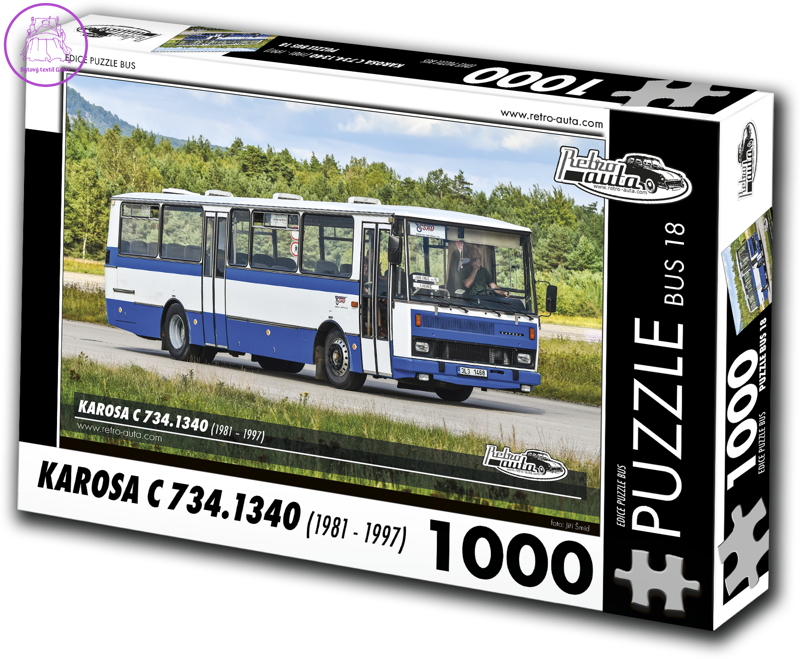 RETRO-AUTA Puzzle BUS č.18 KAROSA C 734.1340 (1981 - 1997) 1000 dílků