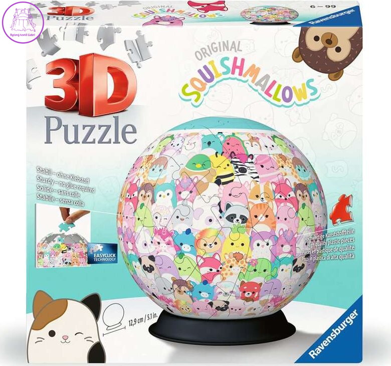 RAVENSBURGER 3D Puzzleball Squishmallows 72 dílků