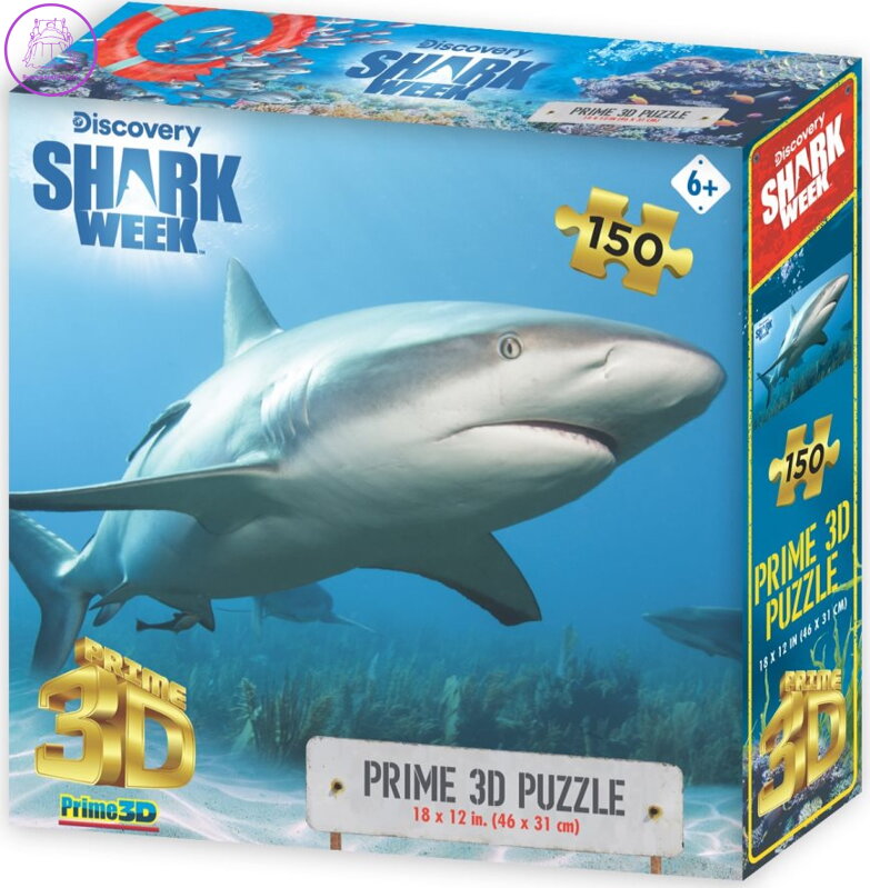 PRIME 3D Puzzle Žralok Perezův 3D 150 dílků