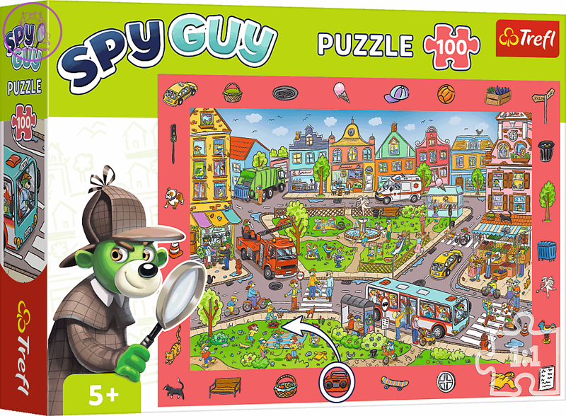 TREFL Puzzle s hledáním obrázků Spy Guy: Město 100 dílků