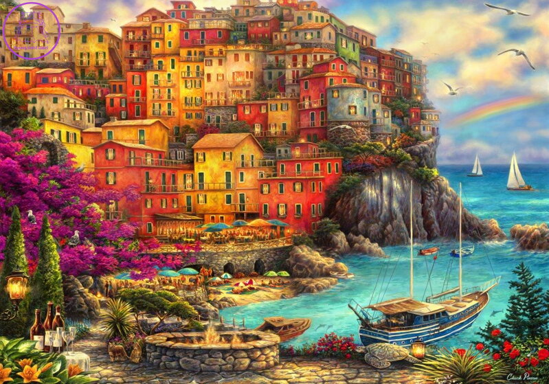 GRAFIKA Puzzle Krásný den v Cinque Terre 1000 dílků