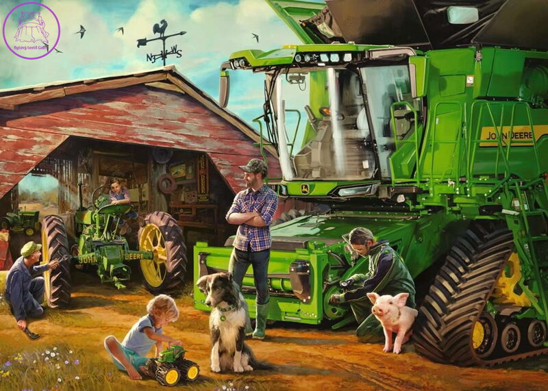 RAVENSBURGER Puzzle John Deer tenkrát a nyní 1000 dílků