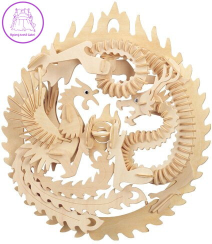 WOODEN TOY , WCK 3D puzzle Drak a fénix