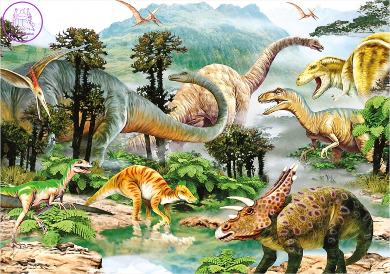 Puzzle Dinosauři XL 100 dílků