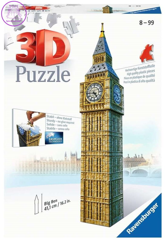 RAVENSBURGER 3D puzzle Big Ben, Londýn 216 dílků