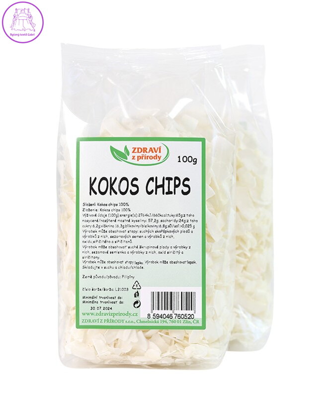 Kokos chips 100g ZP 2310
