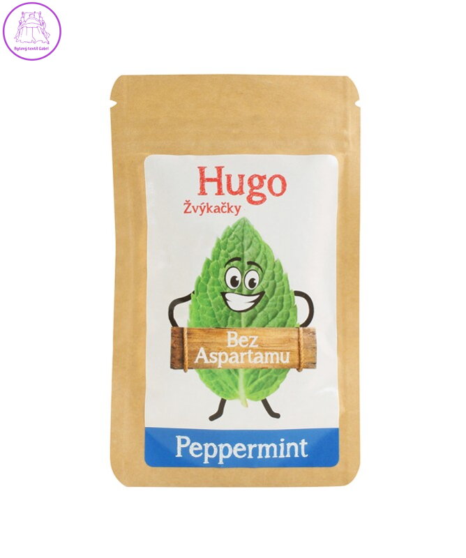 Žvýkačky PEPPERMINT bez aspartamu 9g/6ks Hugo  3816