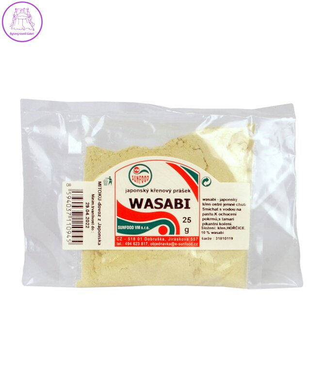 Wasabi japonský křen v prášku 25g Sunfood 4859