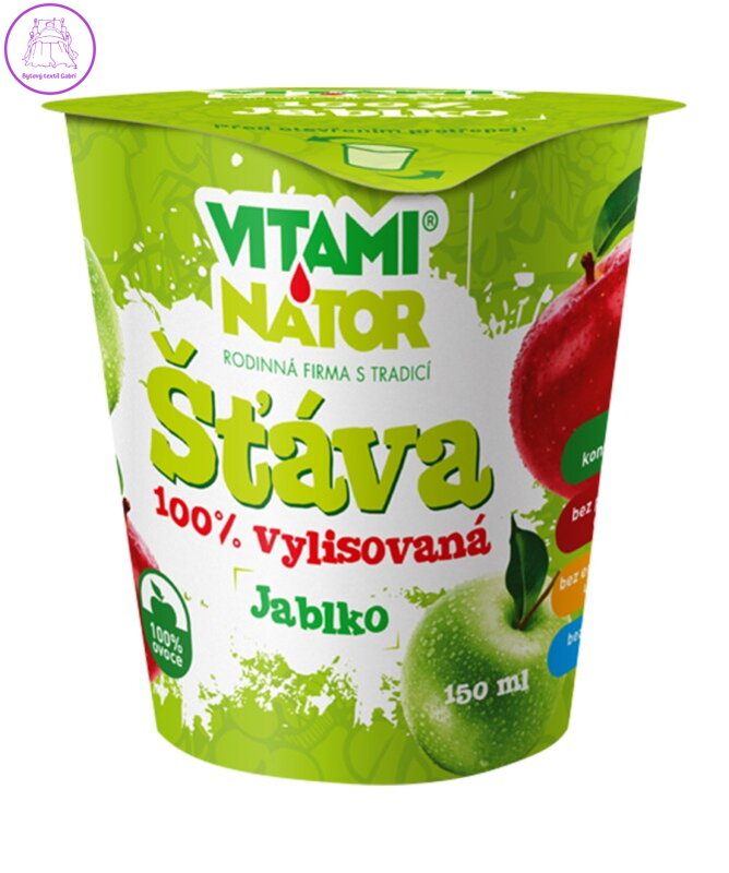 Šťáva 100% vylisovaná - jablko 150ml Vitaminátor 4895