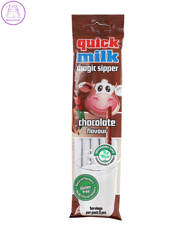 Quick Milk Magická brčka do mléka čokoláda (5x6g)Amylon NOVINKA 3572