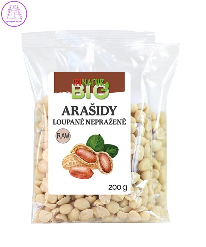 Arašídy loupané nepražené BIO RAW 200g IPJ 5525