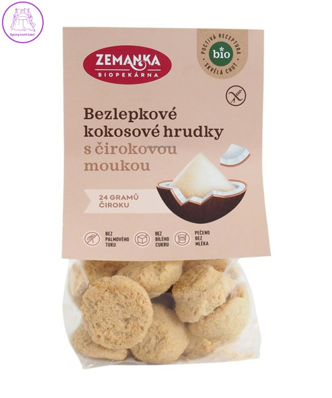 Hrudky kokosové s čirokem BIO 100g Zemanka  bez lepku NOVINKA 5646