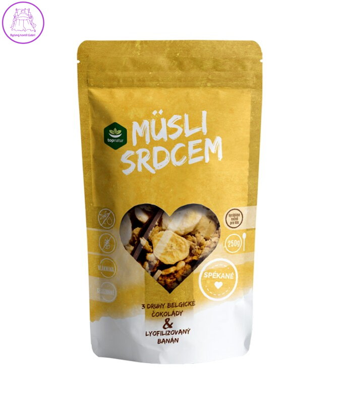 Musli srdcem čoko trio, banán 250g Topnatur 1577