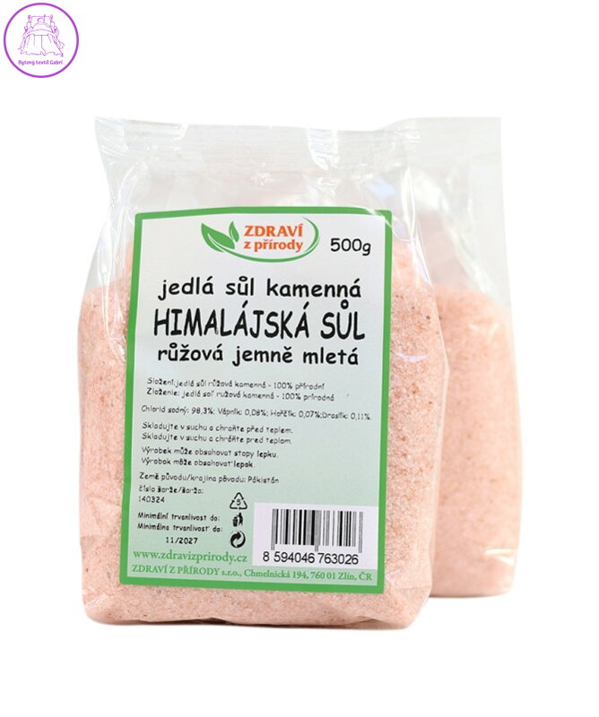 Sůl himalájská růžová jemná 500g ZP 2956