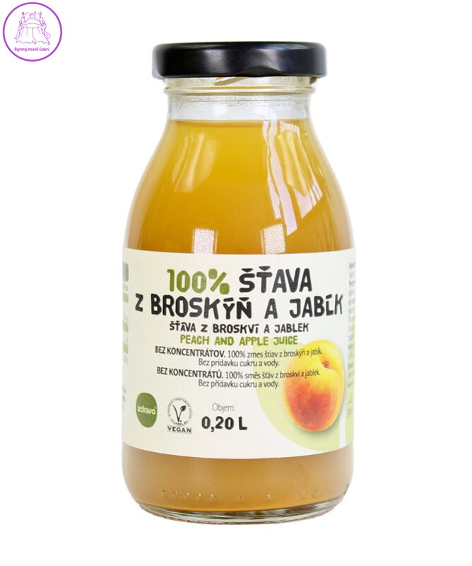 Šťáva BROSKEV-JABLKO 100% 0,2L Zdravo 879